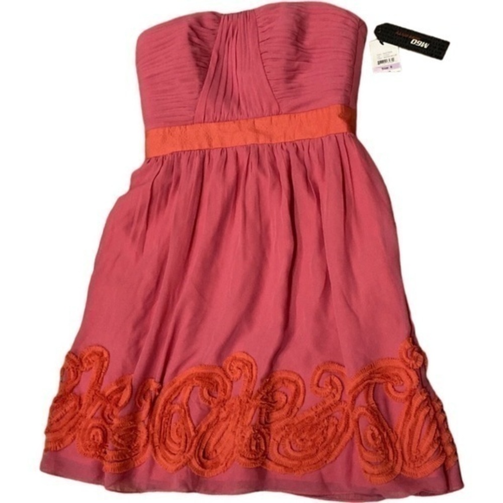Size 6 Small Miss Sixty M60 Hot Pink Strapless Party Homecoming Cocktail